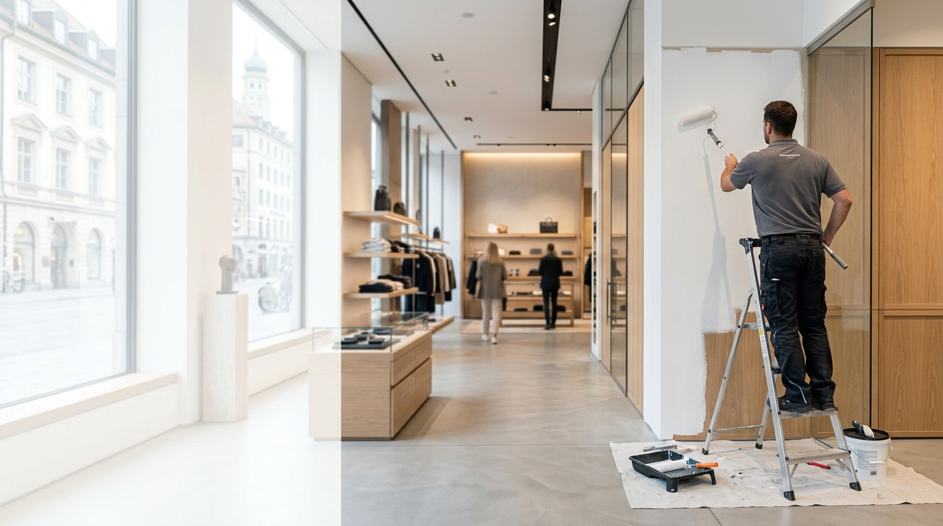 Laden renovieren im laufenden Betrieb in München