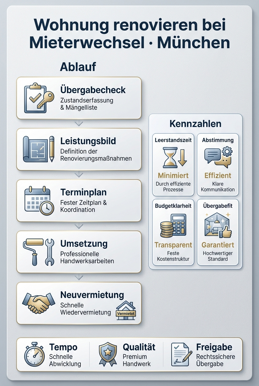 Infografik: Wohnung renovieren bei Mieterwechsel in München